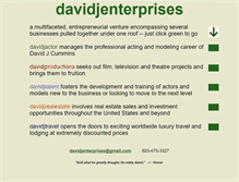 Tablet Screenshot of davidjenterprises.com